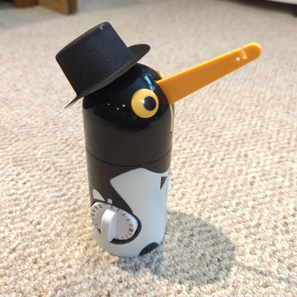 Kuchenprofi Novelty Top Hat Penguin Tea Bag Holder Precision Timer Tea Boy Works